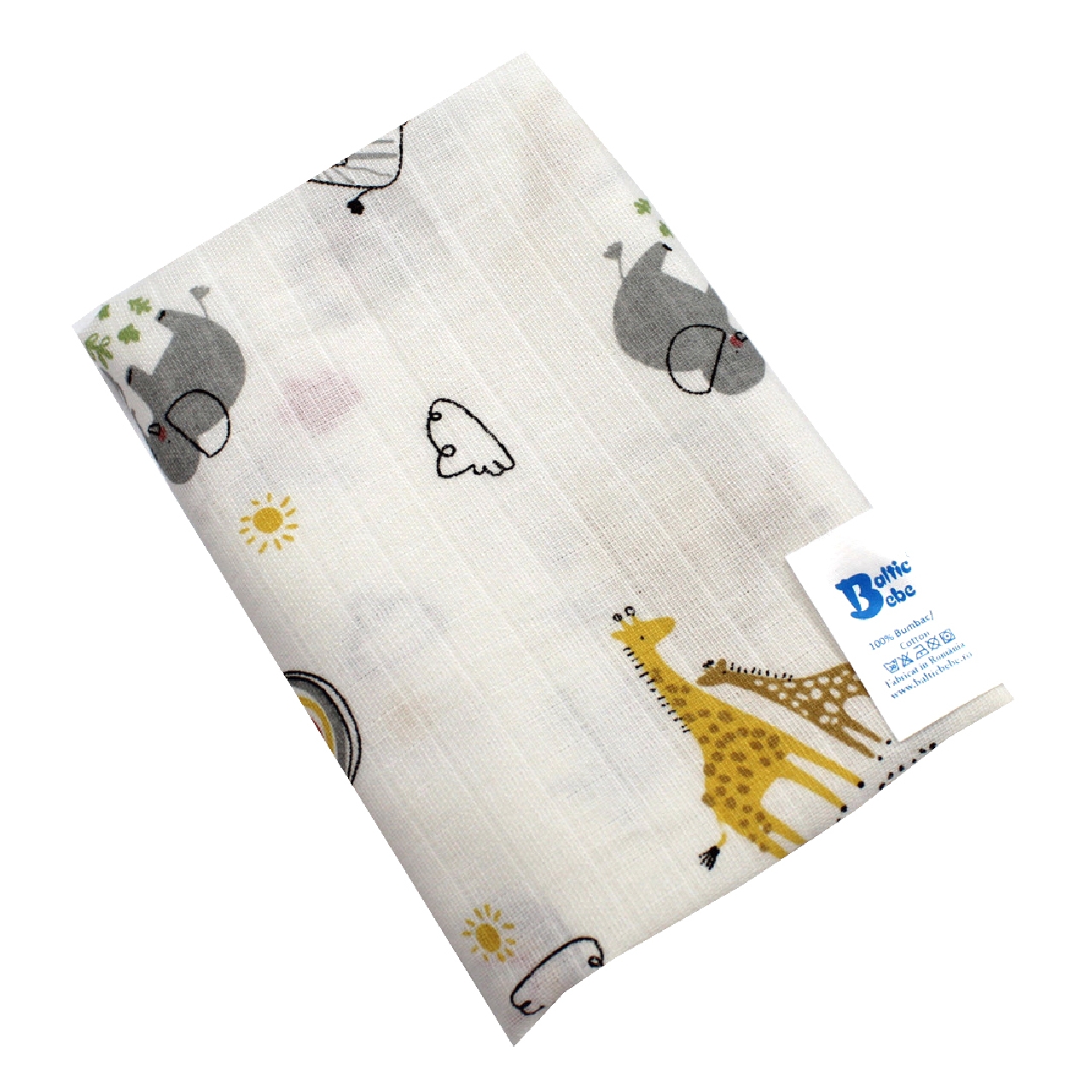 Poza Scutec Muselina, Refolosibil, Alb, Fete, Zebra - CTY068 [3]