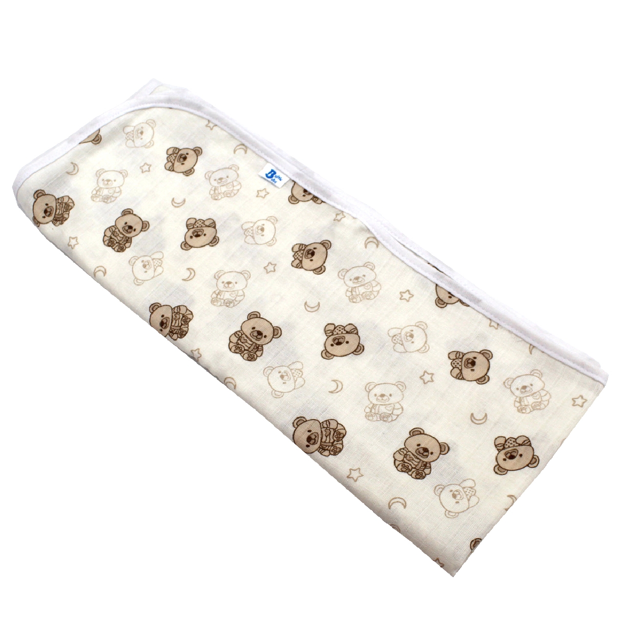 Poza Paturica Alb/Bej, Muselina, 0 +, Ursulet crem - CTY070 [2]