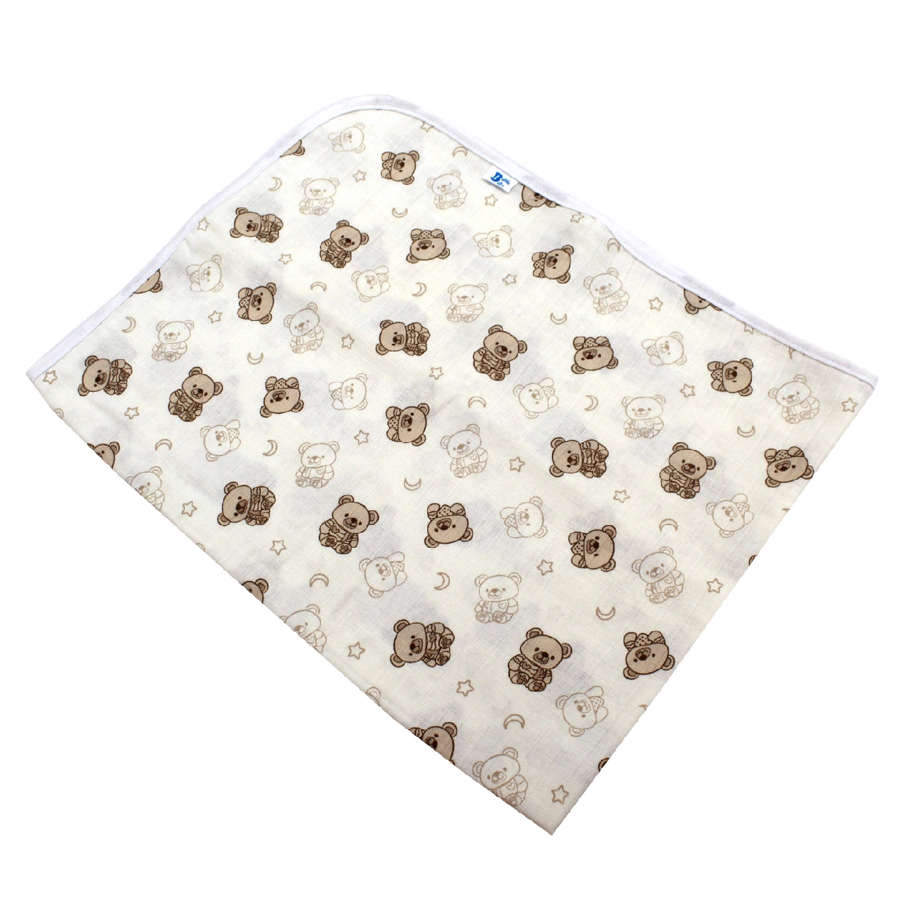 Poza Paturica Alb/Bej, Muselina, 0 +, Ursulet crem - CTY070 [3]