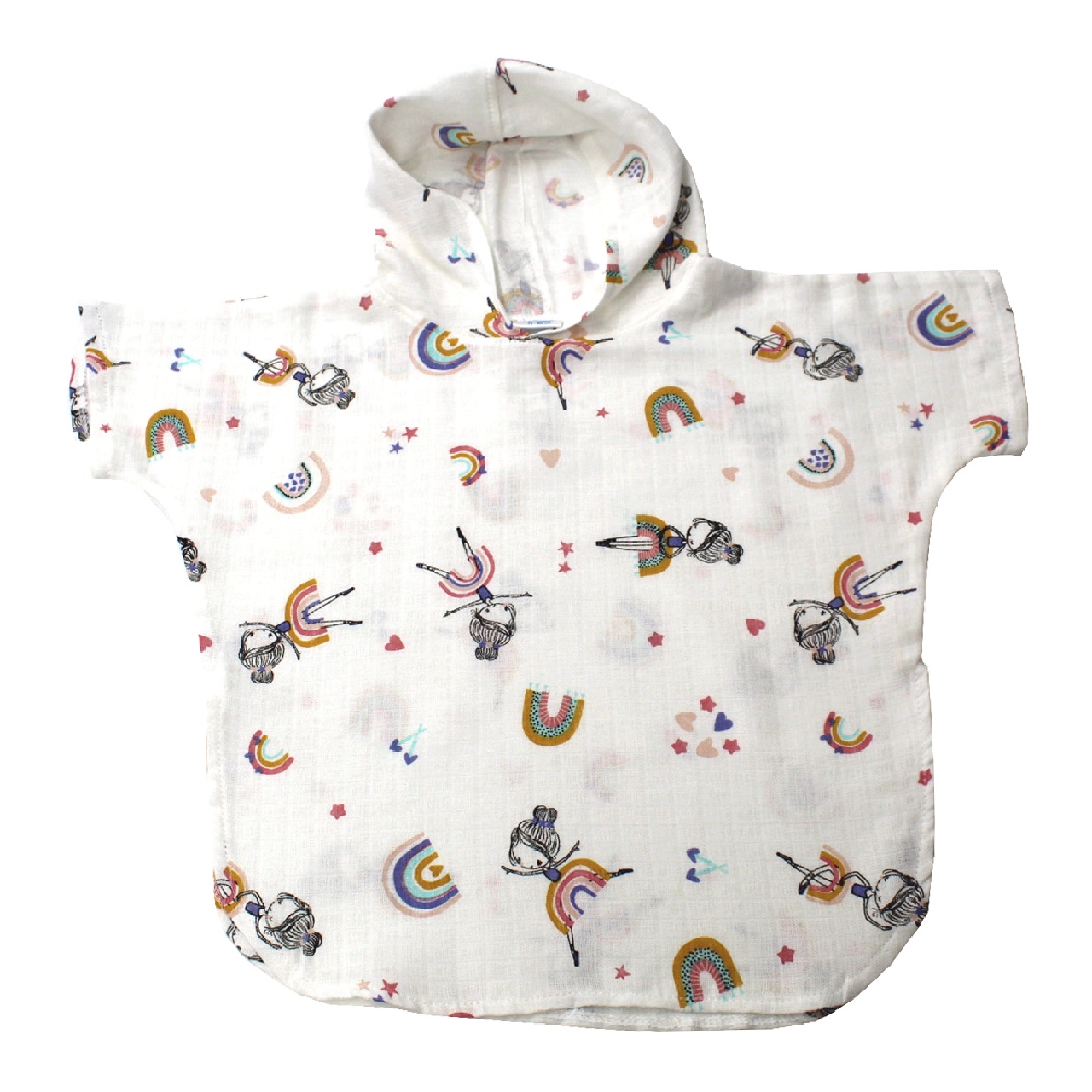 Poza Poncho Muselina, Alb - CTY117 [2]