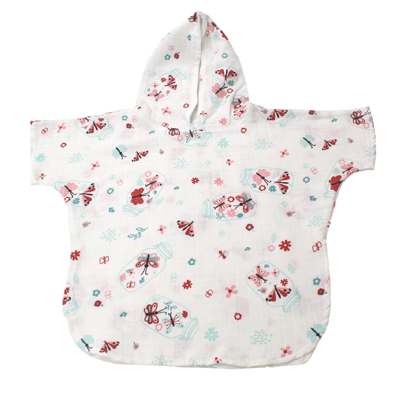 Poza Poncho Muselina, Alb - CTY118 [2]