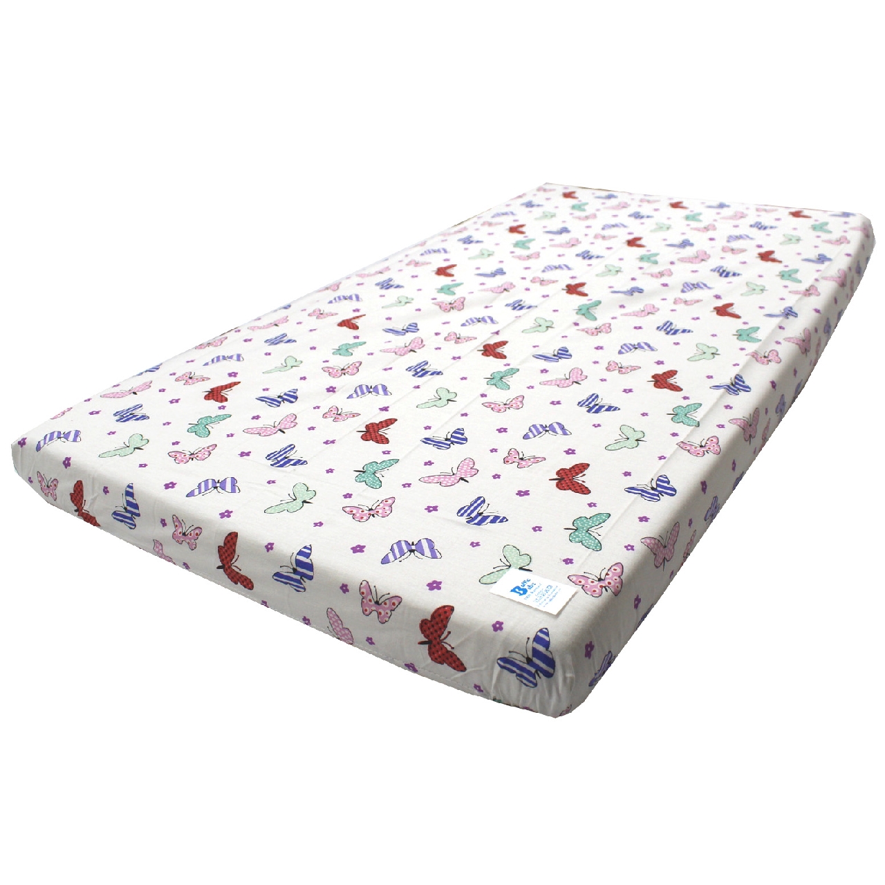 Poza Cearceaf Alb, Bumbac, 1 x Cearceaf, Fluturasi, Cu elastic - CTY120 [1]