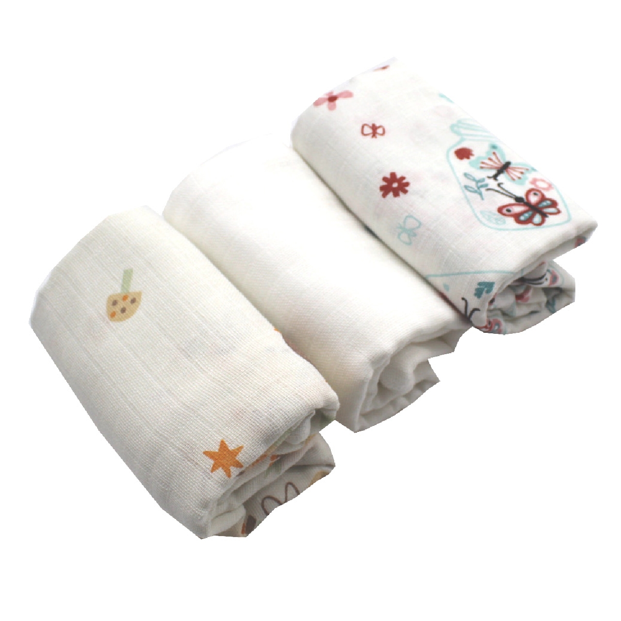 Poza Scutec Muselina, Refolosibil, Alb, Fete, Fluturasi - CTY123 [1]